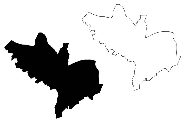 Kogi State Subdivisions Nigeria Federated State Nigeria Illustration Vectorielle Carte — Image vectorielle