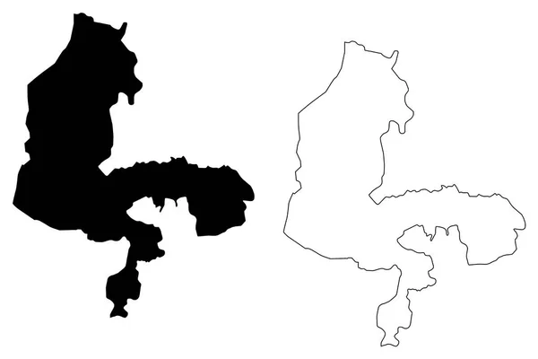 Kebbi State Subdivisions Nigeria Federated State Nigeria Illustration Vectorielle Carte — Image vectorielle