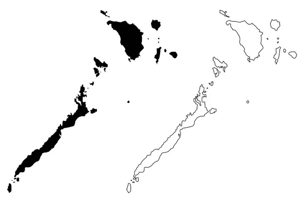 Mimaropa 菲律宾 菲律宾共和国的地区和省份 地图矢量插图 涂鸦素描南部塔加洛大陆地图 — 图库矢量图片