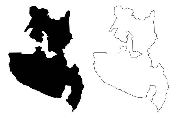 Soccsksargen Region Regions Provinces Philippines Republic Philippines Map Vector Illustration Royalty Free Stock Illustrations