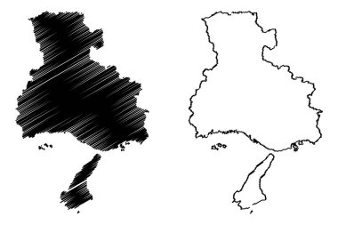 Hyōgo İli (Japonya, Japonya deprem idari yapılanması) harita vektör çizim, karalama taslak Hyogo harita