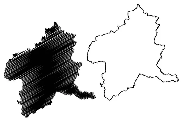 群马县 日本行政区划 日本都 地图向量例证 涂鸦素描群马地图 — 图库矢量图片