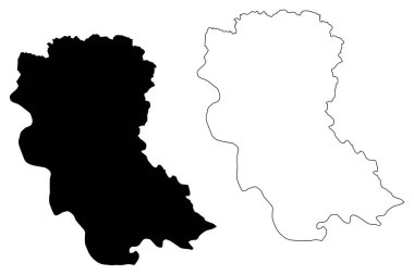 Hung Yen il (Vietnam Sosyalist Cumhuriyeti, Vietnam alt bölümleri) harita vektör çizim, karalama taslak Tinh Hung Yen harita