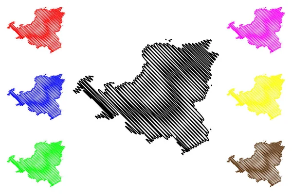 Schwyz Kantonów Szwajcarii Szwajcarskich Kantonów Konfederacja Szwajcarska Mapa Wektor Ilustracja — Wektor stockowy