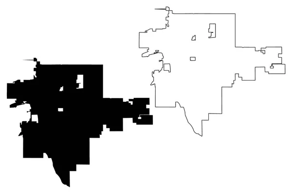 Tulsa City Estados Unidos América Estados Unidos América Eua Mapa —  Vetores de Stock