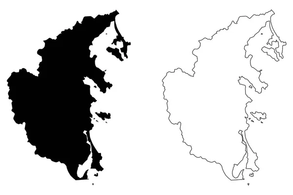 カインホア省 ベトナム社会主義共和国 ベトナムの行政区画 地図ベクトル図 フリーハンド スケッチ Tinh カインホア省地図 — ストックベクタ