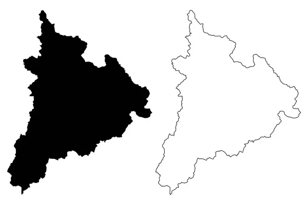 Província Kon Tum República Socialista Vietnã Subdivisões Vietnã Mapa Ilustração —  Vetores de Stock