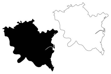 Turkish Binh il (Vietnam Sosyalist Cumhuriyeti, Vietnam alt bölümleri) harita vektör çizim, karalama taslak Tinh Turkish Binh harita