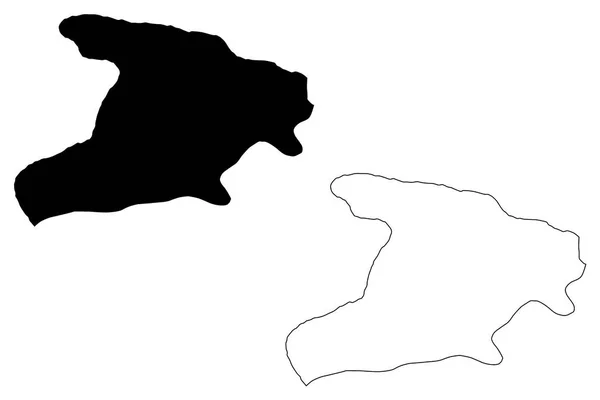 Векторная Иллюстрация Карте Провинции Альборз Провинция Иран Исламская Республика Иран — стоковый вектор