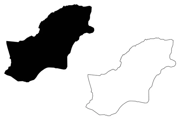 ゴレスターン州 イラン イスラム共和国イランの地方ペルシャ 地図ベクトル図 フリーハンド スケッチ Golestan イタリアン マップ — ストックベクタ
