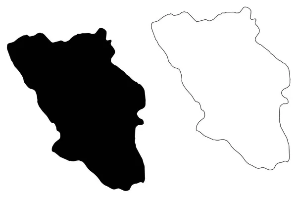 Chaharmahal Provincia Bakhtiari Provincias Irán República Islámica Irán Persia Mapa — Vector de stock