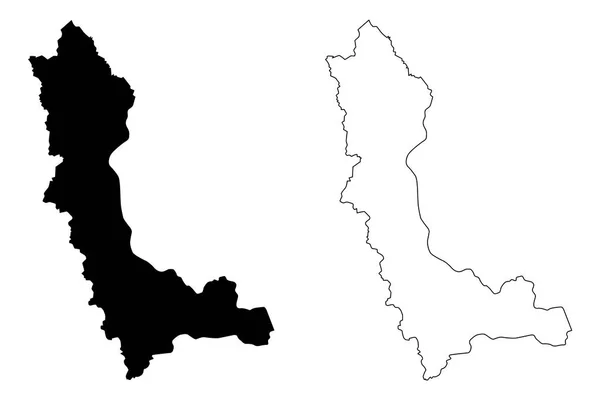 Західний Азербайджан Провінцій Іран Ісламська Республіка Іран Персії Карта Векторні — стоковий вектор