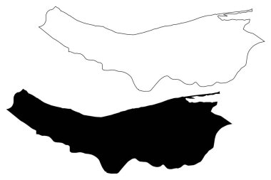 Mazenderan Eyaleti (il, Iran, Iran İslam Cumhuriyeti, İran) harita vektör çizim, karalama kroki: Mazandaran harita