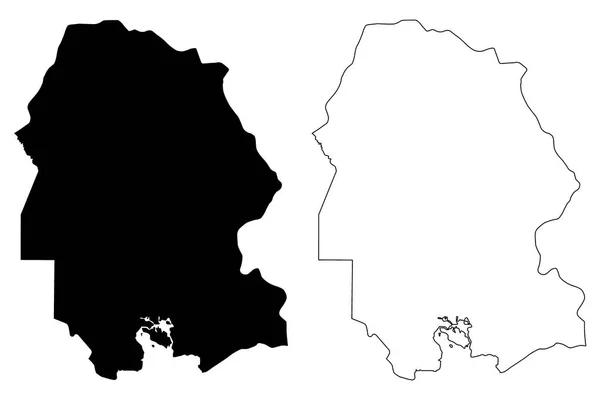 胡齐斯坦省 伊朗省 伊朗伊斯兰共和国 地图矢量插图 涂鸦草图胡齐斯坦地图 — 图库矢量图片
