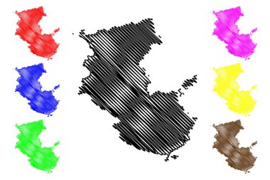 Wakayama İli (Japonya, Japonya deprem idari yapılanması) harita vektör çizim, karalama taslak Wakayama harita