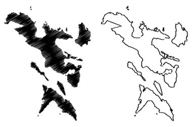 Bicol bölge (bölge ve il Türkiye, Filipinler Cumhuriyeti) harita vektör çizim, karalama taslak Ibalong (bölge V) harita