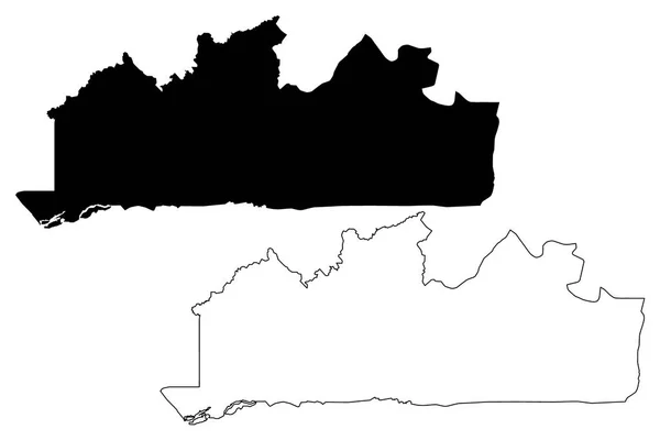 Карта Конго Центральная Провинция Демократическая Республика Конго Конго Дрк Конго — стоковый вектор