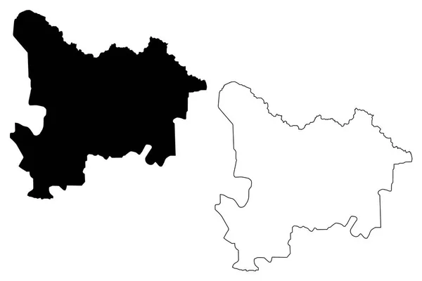 上韦莱省 刚果民主共和国博士 刚果博士 Drc 金沙萨 地图向量例证 涂鸦素描上韦莱地图 — 图库矢量图片