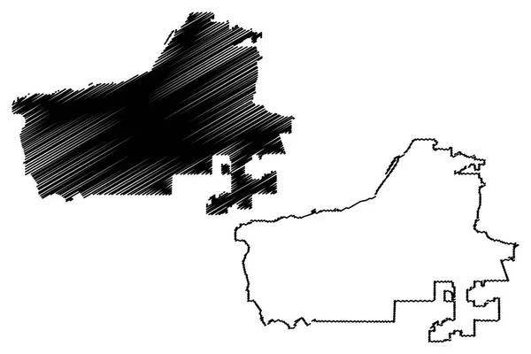 リバーサイド市 アメリカ合衆国 アメリカ合衆国の都市米国市 地図ベクトル図 フリーハンド スケッチ リバーサイド市地図 — ストックベクタ