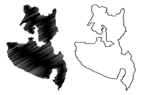 Soccsksargen Region Regions Provinces Philippines Republic Philippines Map Vector Illustration Royalty Free Stock Vectors