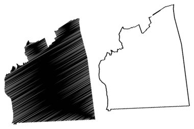 Kahire Governorate (Mısır illeri, Mısır Arap Cumhuriyeti) harita vektör çizim, karalama taslak Kahire göster