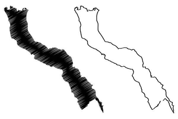 Gouvernorat Asyut Gouvernorats Égypte République Arabe Égypte Illustration Vectorielle Carte — Image vectorielle