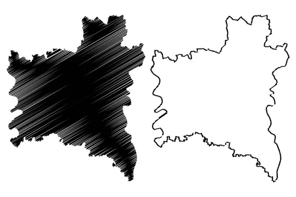 Governatorato Gharbia Governatorato Egitto Repubblica Araba Egitto Mappa Vettoriale Illustrazione — Vettoriale Stock