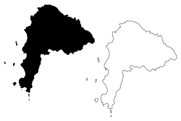 Província Chonburi Reino Tailândia Sião Províncias Tailândia Mapa Ilustração Vetorial —  Vetores de Stock