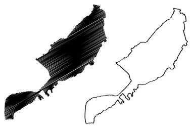 Luxor Governorate (Mısır illeri, Mısır Arap Cumhuriyeti) harita vektör çizim, karalama taslak Luksor Haritası