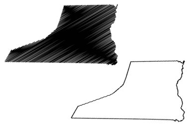 Minya Governorate (Mısır illeri, Mısır Arap Cumhuriyeti) harita vektör çizim, karalama taslak Minya harita