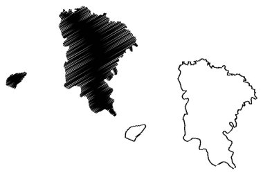 Monufia Valiliği (Mısır illeri, Mısır Arap Cumhuriyeti) harita vektör çizim, karalama taslak Monufia harita