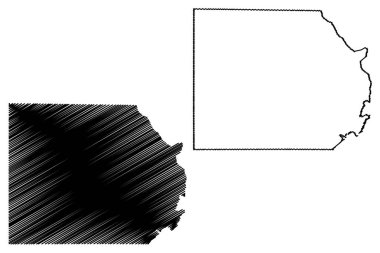 Yeni vadi Governorate (Mısır illeri, Mısır Arap Cumhuriyeti) harita vektör çizim, karalama taslak El Wadi El Gedid harita