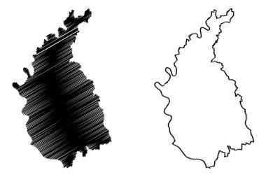 Qalyubia Valiliği (Mısır illeri, Mısır Arap Cumhuriyeti) harita vektör çizim, karalama taslak Qalyubia harita