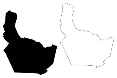 Nonthaburi il (Tayland Tayland, Siam, il) harita vektör çizim, karalama taslak Nonthaburi harita