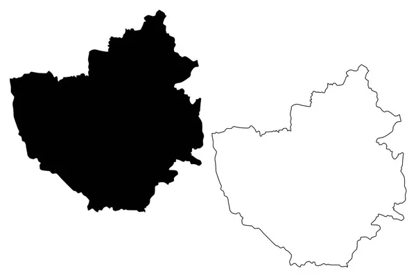 帕约省 泰王国 地图矢量插图 涂鸦素描帕约地图 — 图库矢量图片