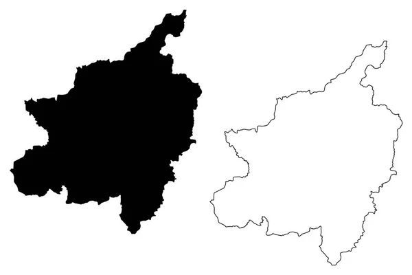 Província Phitsanulok Reino Tailândia Sião Províncias Tailândia Mapa Ilustração Vetorial — Vetor de Stock