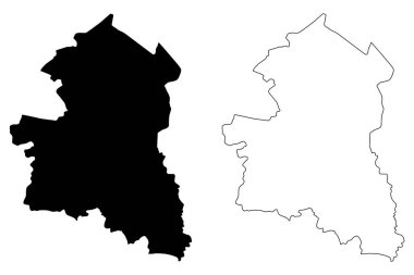 Sing Buri il (Tayland Tayland, Siam, il) harita vektör çizim, karalama taslak şarkı Buri harita