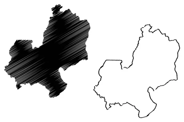 Edo State Subdivisions Nigeria Federated State Nigeria Illustration Vectorielle Carte — Image vectorielle