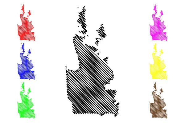 Caraga Region Regions Provinces Philippines Republic Philippines Map Vector Illustration Stock Vector