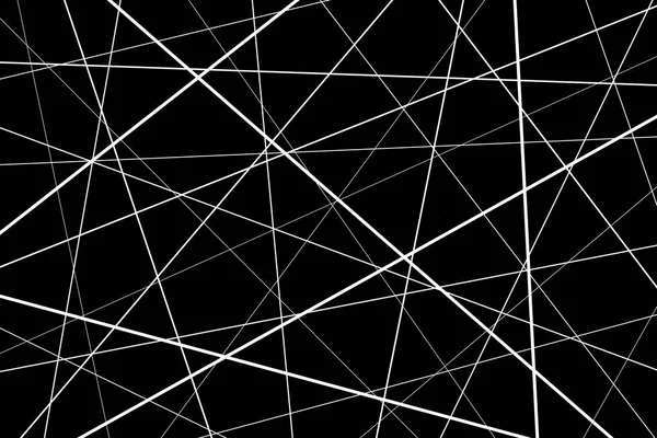 ランダムなカオス行抽象的な幾何学的なパターン 黒と白の幾何学模様 — ストックベクタ