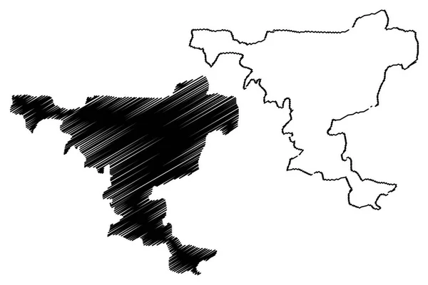 Estado Jigawa Subdivisiones Nigeria Estado Federado Nigeria Mapa Vector Ilustración — Archivo Imágenes Vectoriales