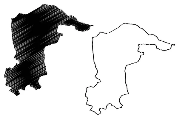 Katsina State Subdivisiones Nigeria Estado Federado Nigeria Mapa Vector Ilustración — Archivo Imágenes Vectoriales