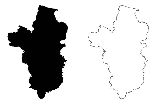 Prowincji Ubon Ratchathani Królestwa Tajlandii Siam Prowincjach Tajlandii Mapa Wektorowa — Wektor stockowy