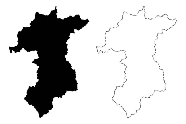 Yala Provincie Thajské Království Siam Provincie Thajska Mapa Vektorové Ilustrace — Stockový vektor