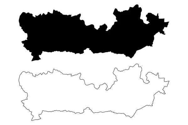 Berkshire Wielka Brytania Anglia Hrabstwo Niemetropolitalne Hrabstwo Ceremonialne Mapa Wektorowa — Wektor stockowy