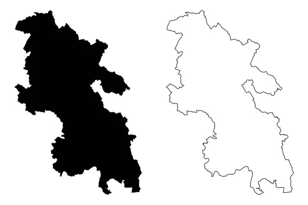 Buckinghamshire Reino Unido Inglaterra Condado Metropolitano Condado Shire Mapa Vector — Archivo Imágenes Vectoriales