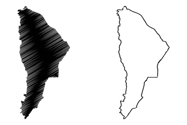 Région Afar République Démocratique Fédérale Éthiopie Corne Afrique Régions Villes — Image vectorielle