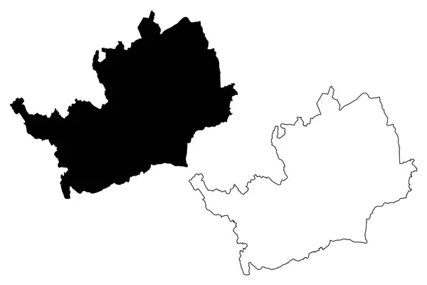 Hertfordshire Velká Británie Anglie Nemetropolitní Hrabství Nemetropolitní Hrabství Mapa Vektorové — Stockový vektor