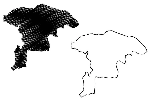 Estado Sokoto Subdivisiones Nigeria Estado Federado Nigeria Mapa Vector Ilustración — Vector de stock