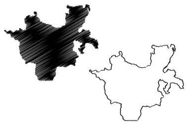 Güney Milletler, milletten ve insanların bölgesi (Etiyopya Federal Demokratik Cumhuriyeti, Afrika Boynuzu, bölgeler ve Etiyopya chartered şehirler) vektör çizim, karalama taslak Snnpr Haritası 
